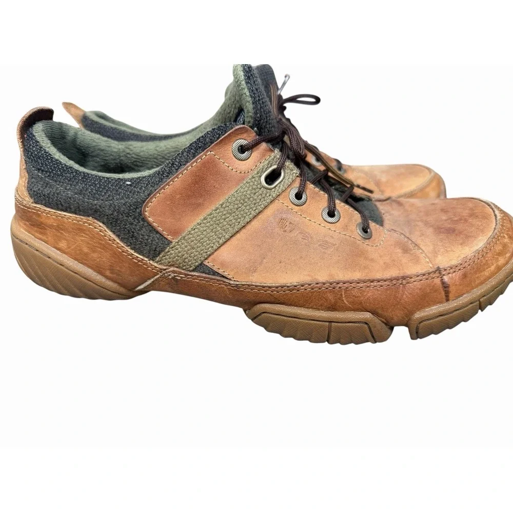 Teva Riva Leather Hiking Shoes Mens 10 Brown Trail Outdoor Comfort Low Lace Up